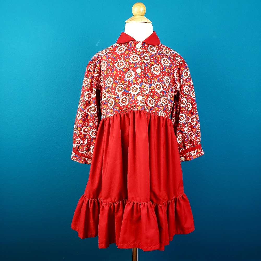 🆕️🎈😊 ET EXCHANGE Girls Ruffle Floral Folk Dress // (CHILD) // (NWOT)